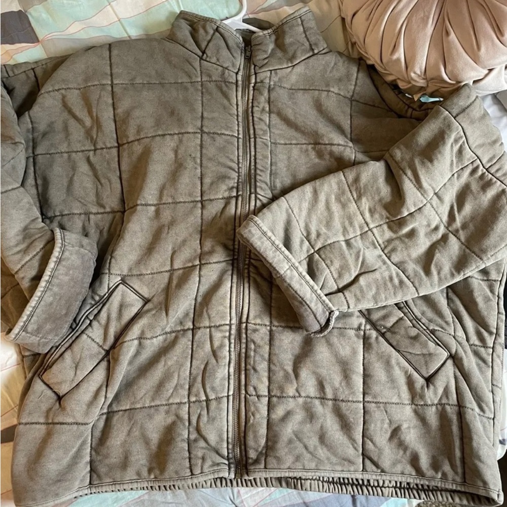 Forever 21 Quilted Tan Jacket